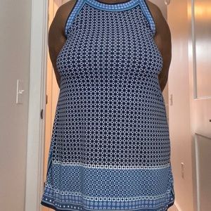 Navy checkered dress